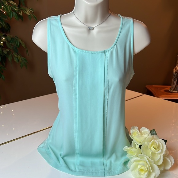 ANN TAYLOR SEA FOAM GREEN SLEEVELESS TOP SIZE SMALL - Picture 1 of 16